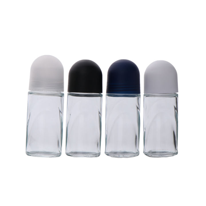 Clear Glass Roller Bottles 50ml Extra Large Roll On Perfume Oil Bottle Underarm Anti Sweat Gel Sample Test Essential Oil