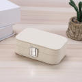 12*7.5*4cm Macaron Jewelry Box Fashion Leather Travel Jewelry Box Portable Ring Jewelry Box for Woman Home Travel. 
