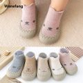Wenefang Baby Socks Shoes Infant Cute Cartoon Kids Boy Shoes Soft Rubber Sole Luxury Child Floor Sneaker BeBe Booties Toddler Girls First Walker. 