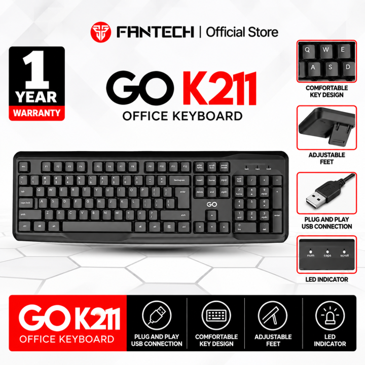 FANTECH GO K211 Smooth Typing Keyboard