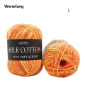 Wenefang Mixed Colour 50g Knitting Yarn Knitting Tool Cotton Profesional Yarn Crochet Milk Soft Baby Cotton Wool Yarn. 