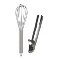 Ice Cream Scoop and Hand Whisk. 