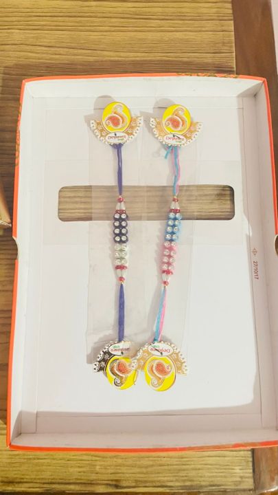YOLOMARTS Golden Religious Designer Ganesha Rakhi For Rakshabandhan - Pack Of 1