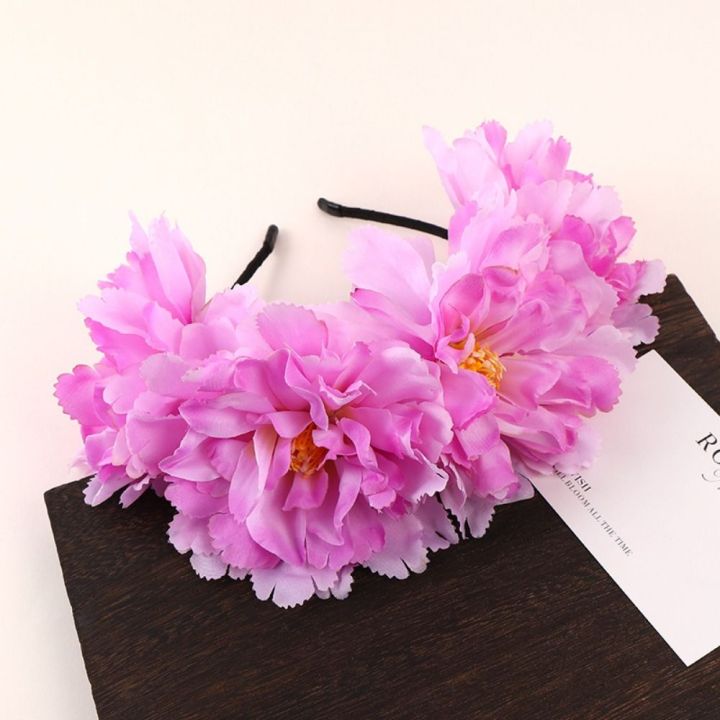 Mori%20Girl%20Handmade%20Women%20Flowers%20Headband%20Braided%20Wreath%20Artificial%20Flower%20Peony%20Flower%20Crown%20Elegant%20Design%20Wedding%20Hair%20Accessories%20Party%20-%20Image%203