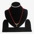 Red Color Glass Fancy Mangal Sutra 6". 
