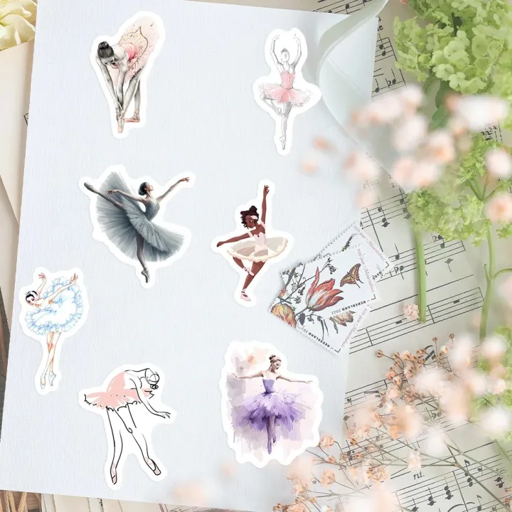 Artsy%20Home%2050pcs%20Ballet%20Dance%20Stickers%20for%20Scrapbook%20Journal%20Diary%20Laptops%20and%20Cellphone%20Cover%20-%20Image%203