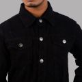 Wraon Black Solid Premium Denim Jacket For Men - Fashion | Jackets For Men | Men's Wear | Denim Jackets |. 