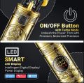 V-097 Professional Hair Trimmer for Men | Limited Edition Gold, Turbo Motor, LED Display - Baseonlineshopping. 
