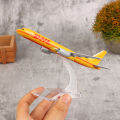 16CM Scale 1:400 Metal Airplane Replica DHL Alloy Airplane Model Yellow Freight Machine Diecast Aircraft Aviation Collectibles YUEYING. 