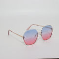 Metal Big Size Brown Shaded Sunglasses For Women. 