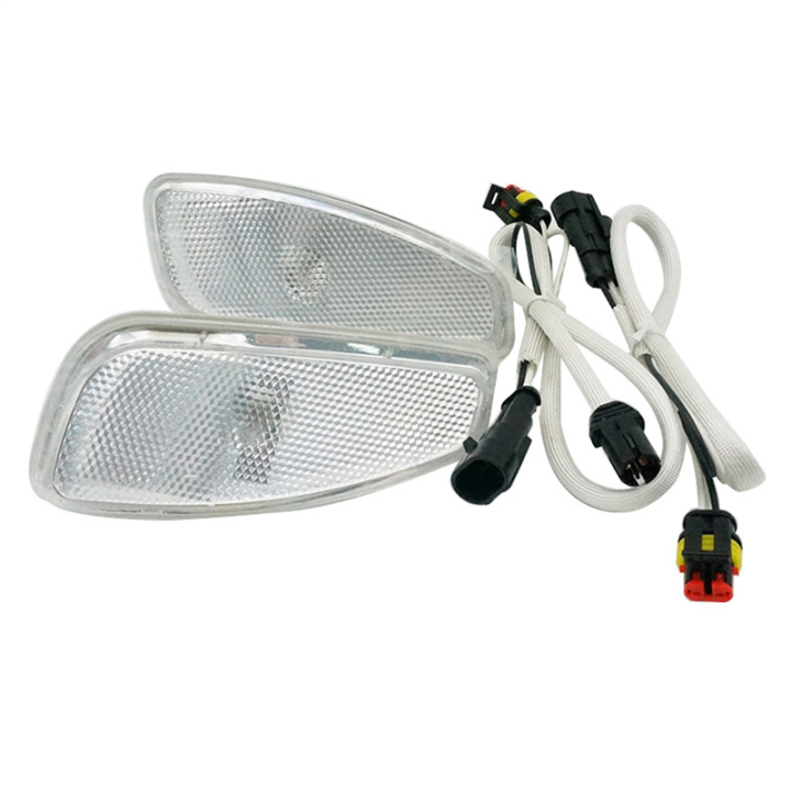 JINMY%202X%20Car%20Side%20Reflection%20Warning%20Turn%20Signal%20Light%20Lamp%20Front%20Turn%20Signals%20Light%20for%202014-2017%20White%20-%20Image%205