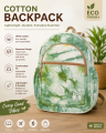 Eco-Friendly Handmade Cotton Backpack | Unisex Sustainable Travel, School & College Bag | Made in Nepal (Green Mix). 