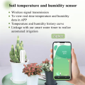 NCANRUI Tuya Zigbee Wireless Soil Intelligent Temperature Humidity Tester Mobilephone APP Real Time for Garden Farmland Planting. 