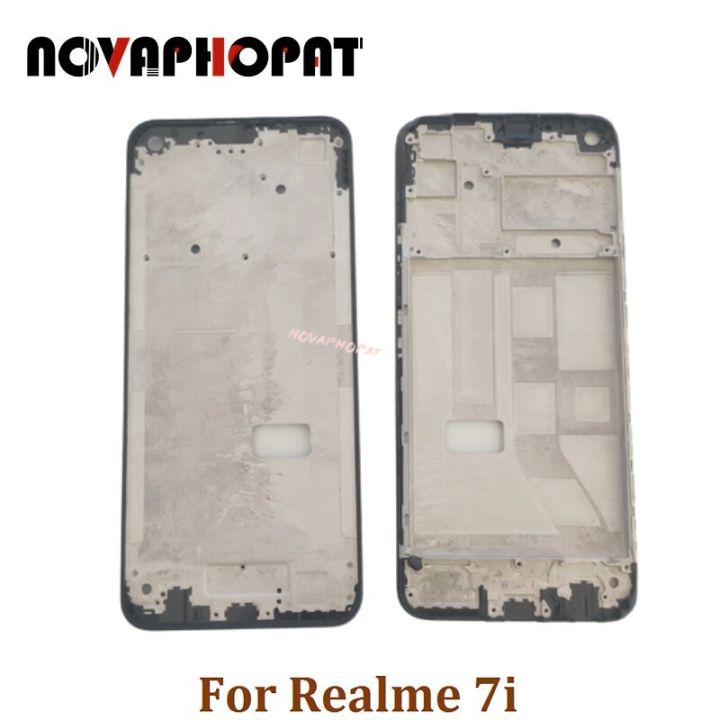 Novaphopat For Oppo Realme 7i RMX2103 LCD Frame Front Housing LCD Display Frame Bezel Plate A Cover Smartphone Replacement Spare Part