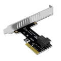 Plastic Pcie Expansion Riser Card U.2 Port Card for Nvme SSD Converter Hard Disk Expansion Card for Desktop. 