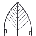 Leaves Shape Floating Shelves Metal Wall Decor,Wood Wall Mounted Storage Shelf Home Decorations Art for Bedroom Black. 
