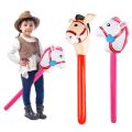 New PVC Horse Head Stick Balloon Cartoon Inflatable Balloon Inflatable Stick Horse Party. 