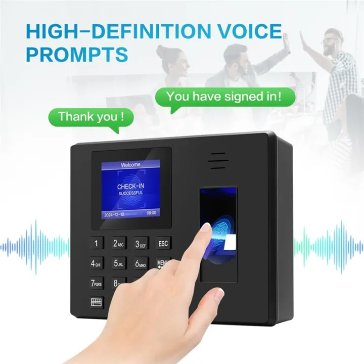 Fingerprint Clock Finger Scanning and PIN Punch in One, UK Plug | Daraz ...