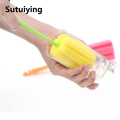 Sutuiying Cleaning Tools 1PC Long Handle Baby Bottle Brush Soft Sponge Brush Water Bottle Glass Cup Washing Cleaner Tool Kitchen Cleaning Specialty Tool. 