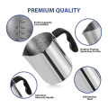 1 PCS 32oz Wax Melting Pot with Pouring Spout and Heat-Resistant Handle Silver for Candle Making. 