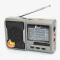 Portable FM Radio With USB/ TFCard Support And Double Torch Light. 