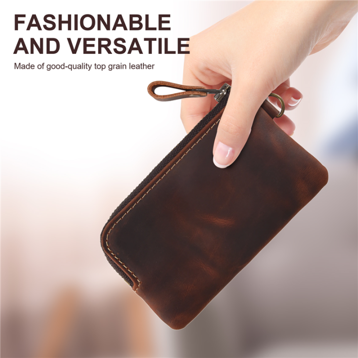 Genuine%20Leather%20Men%20Key%20Wallet,Zipper%20Housekeeper%20Pouch%20Holder,Keychain%20Crazy%20Horse%20Coin%20Purse%20-%20Image%207