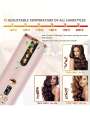 New style Portable and rechargeable timer set, with ceramic rotating barrel automatic curling iron, 6 temperatures and, fast H. 