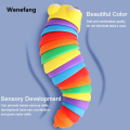 Wenefang Sensory Baby Toys Rainbow Twisting Caterpillar Mainan Budak Perempuan Lelaki Interactive Multicolored Infant Crawling Toys Over 6Month Kids Boys, Girls. 