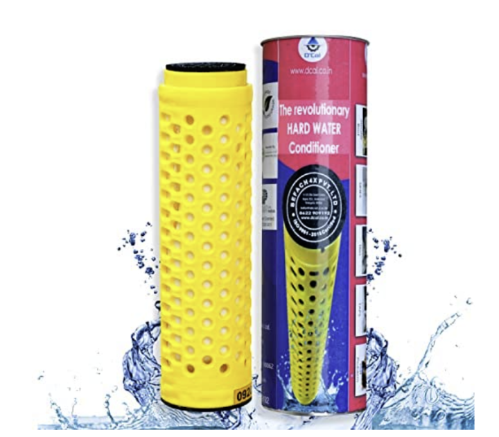 D'Cal - Hard Water Softener | For Complete House | Protects Taps, Pipes & Bathrooms | Reduces Dry Skin & Hair Loss | Easy to Use | 1 year Life | No Maintenance | Food Grade