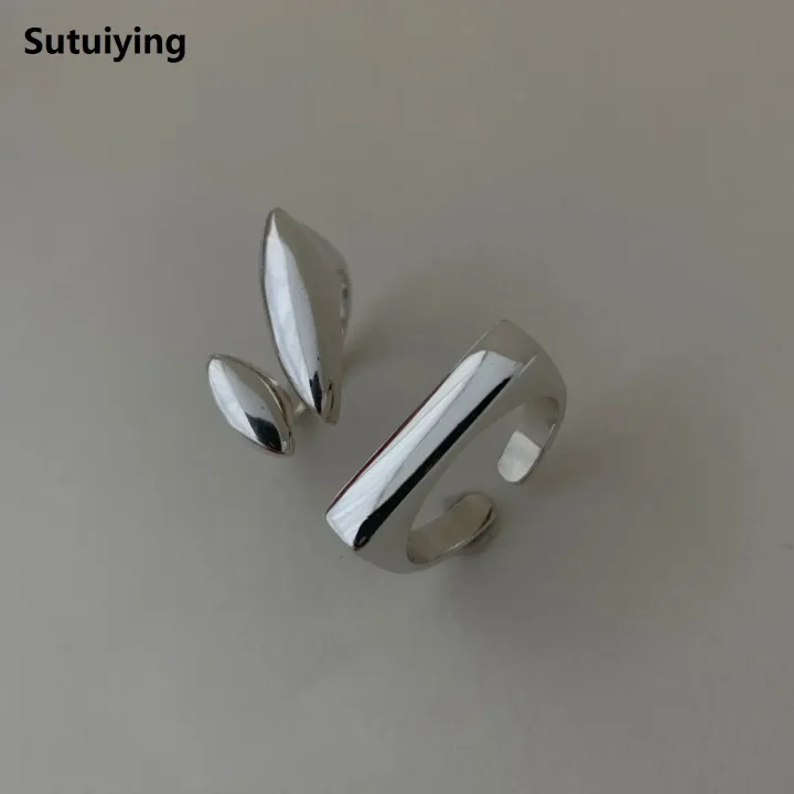 Sutuiying%20BF%20CLUB%20925%20Sterling%20Silver%20Ring%20For%20Women%20Flat%20Simple%20Finger%20Open%20Vintage%20Handmade%20Ring%20Allergy%20For%20Party%20Birthday%20Gift%20-%20Image%204