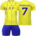 Cristiano Ronaldo 7 Al Nassr Yellow Home Kit Jersey. 