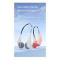 Portable Neck Fan, 800mAh Rechargeable Wearable Personal Fan with 5 Speeds Adjustable, Neck Fan for Outdoor White. 