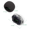 2Pcs Microphone Windscreen Windscreen Muff Wind Cover + Foam Microphone Windscreen Cover for Zoom H1 H1N Mic. 