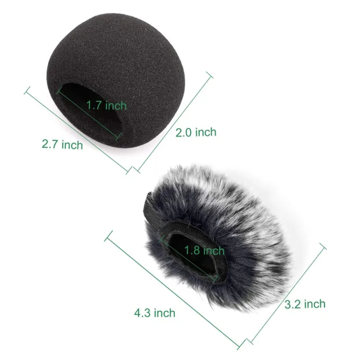 2Pcs%20Microphone%20Windscreen%20Windscreen%20Muff%20Wind%20Cover%20+%20Foam%20Microphone%20Windscreen%20Cover%20for%20Zoom%20H1%20H1N%20Mic%20-%20Image%202