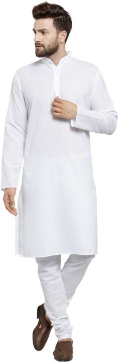 White%20Solid%20Pure%20Cotton%20Kurta%20Pajama%20Set%20For%20Men%20-%20Image%205