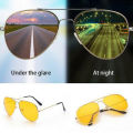 Yellow Night Vision Anti Glare Driving Glasses. 