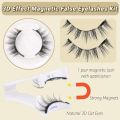 Hot Magnetic Magnetic Eyelashes Kit Natural Look Faux Mink Magnetic Lashes No Glue Reusable False Eyelashes with Magnets for Eyelash Extension. 