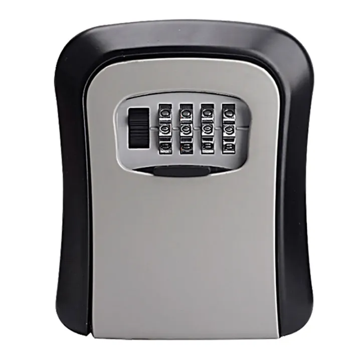 Wall Mounted Key Lock Box Digital Password Lock Office Key Safe Secret ...
