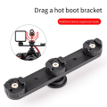 OYPFXMI 1/4 Screw Hole Cold Shoe Bracket Vlog Expansion Bracket 3 Hot Shoe Adapter ,for Camera Tripod Cell Phone Clip. 