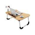 Foldable And Portable Multi-Purpose Laptop Table Stand/Study Table/Bed Table/Ergonomic & Rounded Edges/Non-Slip Legs/Engineered Wood/Color. 