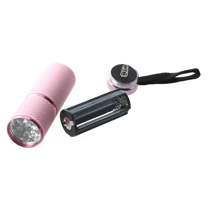 ARELENE%203X%20Outdoor%20Mini%20Pink%20Rubber%20Coated%209-LED%20Flashlight%20Torch%20-%20Image%206