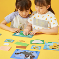 Nechibaby-3D EVA Foam Sticker Puzzle Game 12pcs Per Set Foam Sticker Set DIY Cartoon Stickers Toys For Kids 3+ Years Education For Children. 