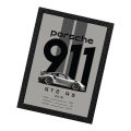 Porsche 911 GT2 RS 2018 Car-Matt laminated printed poster with checker frame 8x12inch. 