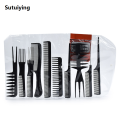 Sutuiying Multifunction 10pcs Barber Hairdressing Combs Hair Detangler Comb Original Anti-static Haircare Hairstyling Set Stylist Accessories Tools. 
