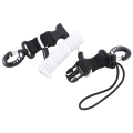 Scuba Diving Lanyard Coil Springs Camera Lanyard Spiral with Ring Dive for Dive Lights Underwater Diving Rods,White. 