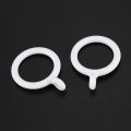 40X White 25mm Inner Plastic Curtain Rings. 