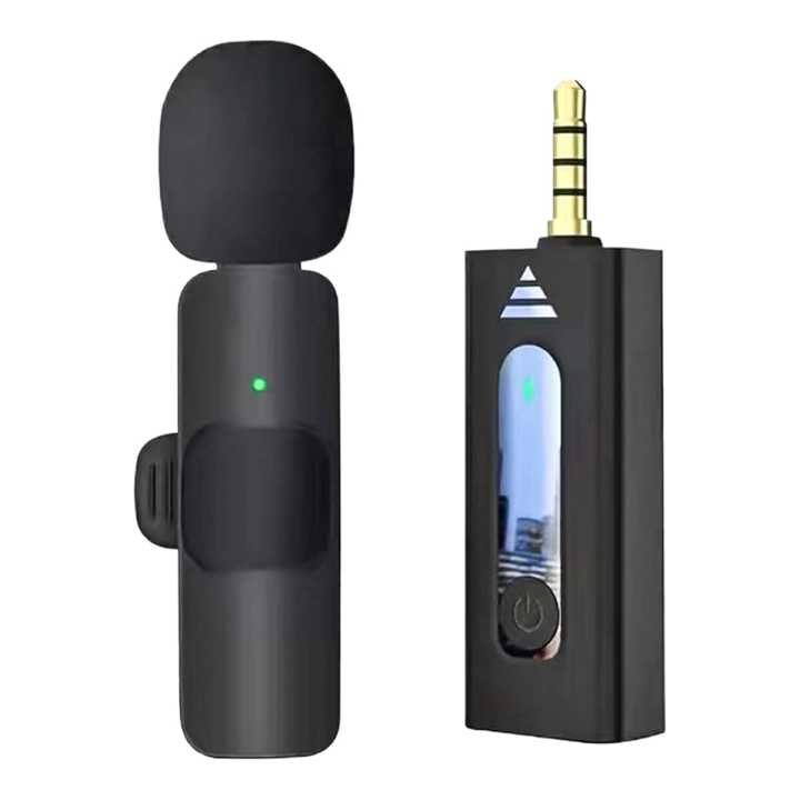 K35 Wireless 3.5mm Lavalier Lapel Microphone Omnidirectional Condenser Mic for Camera Speaker Smartphone