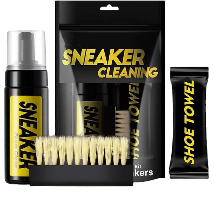 Shoes Cleaner Kit For Shoes | Shoes / Sneaker Shampoo | Shoes Brightener | Brush | Towel by Comfort Corner