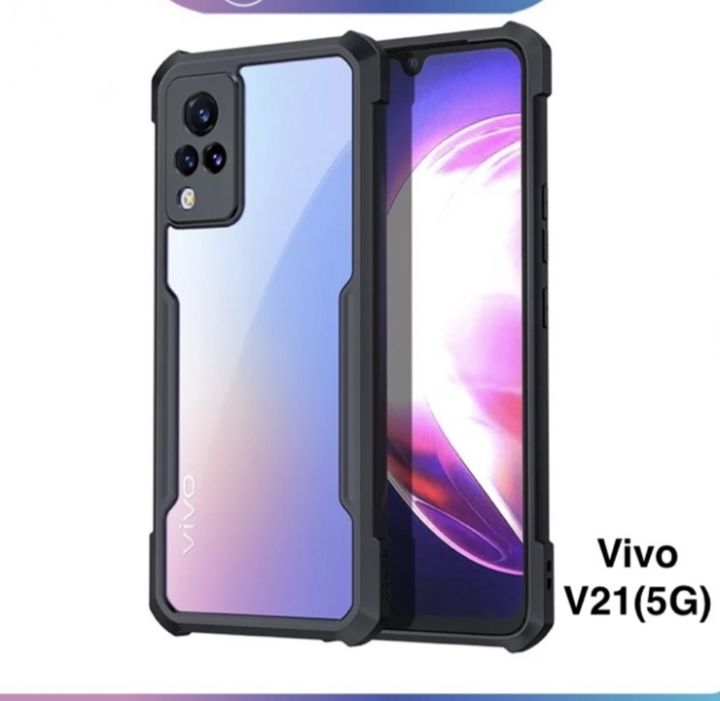 Vivo%20V21%204G/5G%20Clear%20Transparent%20Soft%20Rubber%20Bumper%20%20Cover%20Case%20-Non%20Yellowing%20-%20Image%202