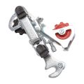 NAMUNY 2X Racing Bicycle Part Silver Tone Metal 3-7 Speed Rear Derailleur. 